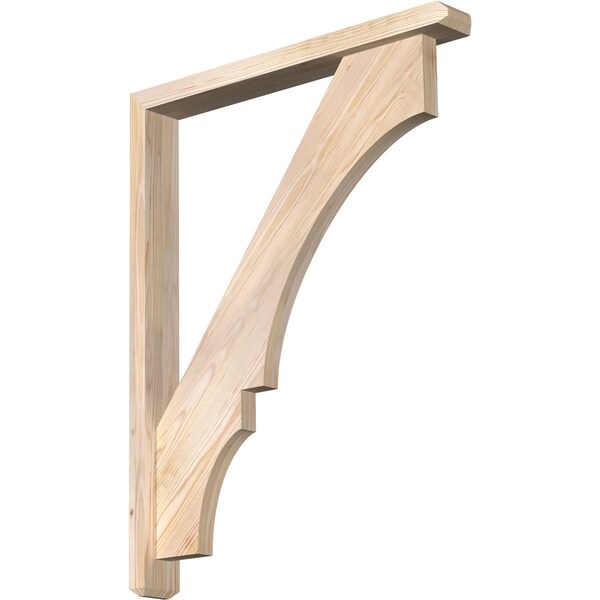 Ekena Millwork Balboa Craftsman Smooth Bracket w/ Offset Brace, Douglas Fir, 3 1/2"W x 28"D x 36"H BKT0402X28X36BOA04SDF - main